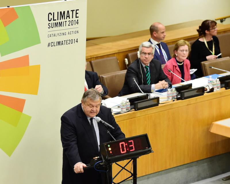 ΟΗΕ | Ομιλία Αντιπροέδρου της Κυβέρνησης και ΥΠΕΞ Ευ. Βενιζέλου στη Σύνοδο Κορυφής των Ηνωμένων Εθνών για το Κλίμα