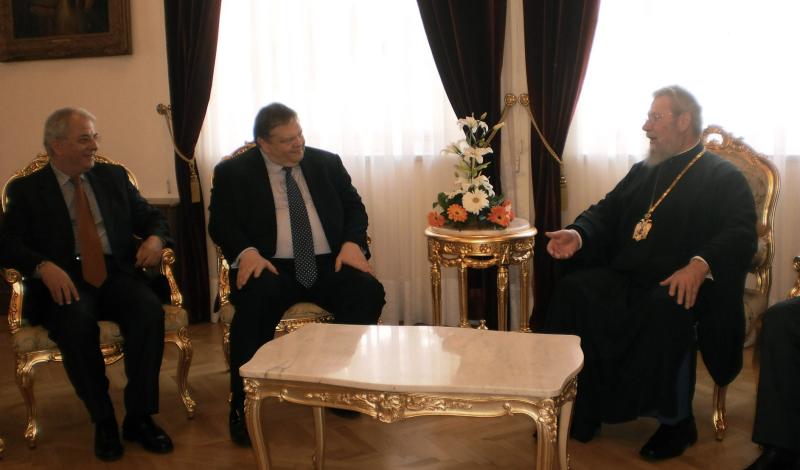 Δηλώσεις Ευάγγελου Βενιζέλου, Πρόεδρου του ΠΑΣΟΚ, κ. κ. Χρυσοστόμου, Αρχιεπισκόπου Κύπρου, μετά τη συνάντησή τους