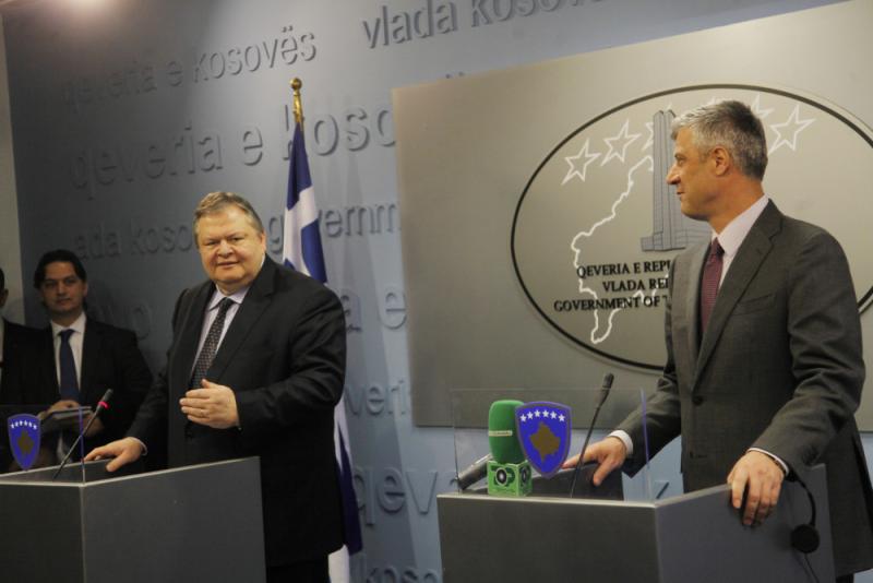 Κόσοβο.  Κοινές δηλώσεις Αντιπροέδρου Κυβέρνησης και ΥΠΕΞ Ευ. Βενιζέλου και Πρωθυπουργού Κοσόβου Hashim Thaçi 